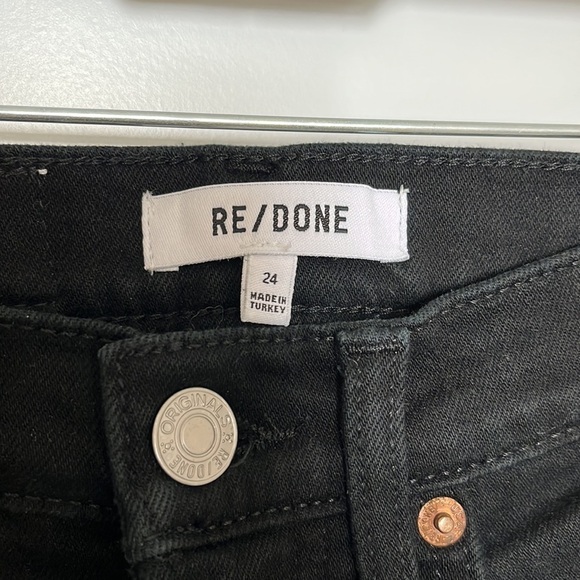 Re/Done 70's Stove Pipe Jeans in Black Size 24 - Picture 4 of 14